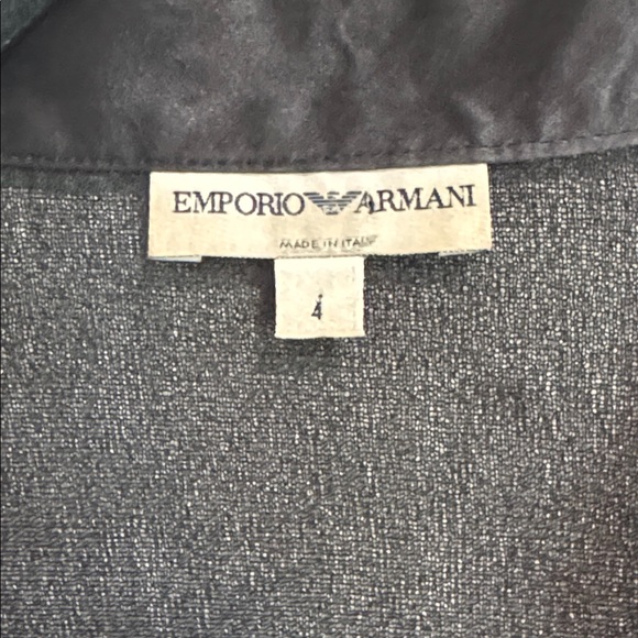 Emporio Armani Tuxedo Black Button Down Blouse - Picture 2 of 10